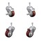 Service Caster 3.5 Inch Maroon Polyurethane Swivel 10mm Threaded Stem Caster Brakes, 2PK SCC-TS20S3514-PPUB-MRN-TLB-M1015-2S2 - alternate 1